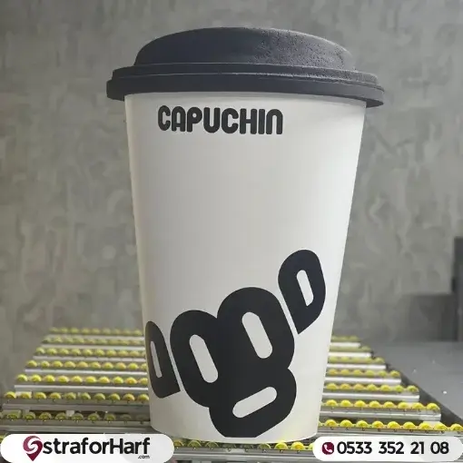 Capuchin Kafe Strafor 3Boyutlu Maket Logo Tasarım